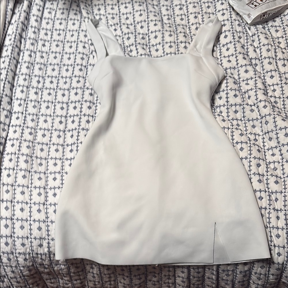 Princess Polly White Square Neck Sheath Mini Dress